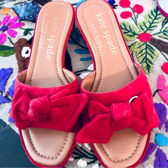 Kate Spade Red Bow Sandals - Picture 2 of 3